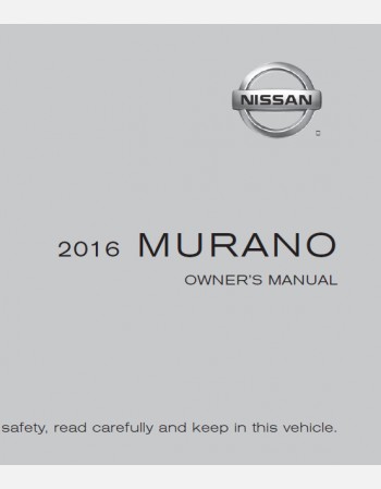 nissan murano 2016 owners manual